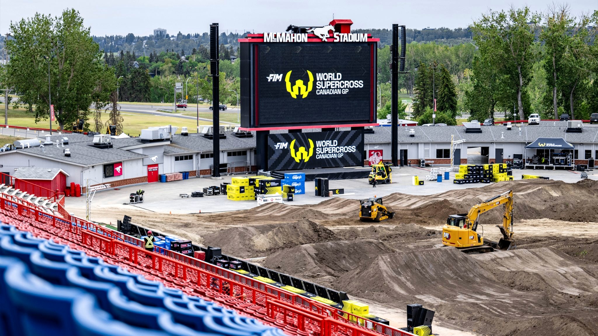 Stadium supercross track build